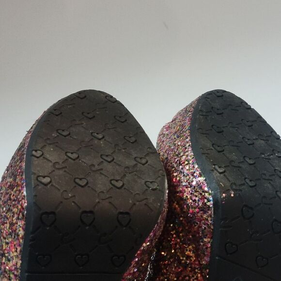 Candies Glitter Peep Toe Heels - Picture 11 of 13